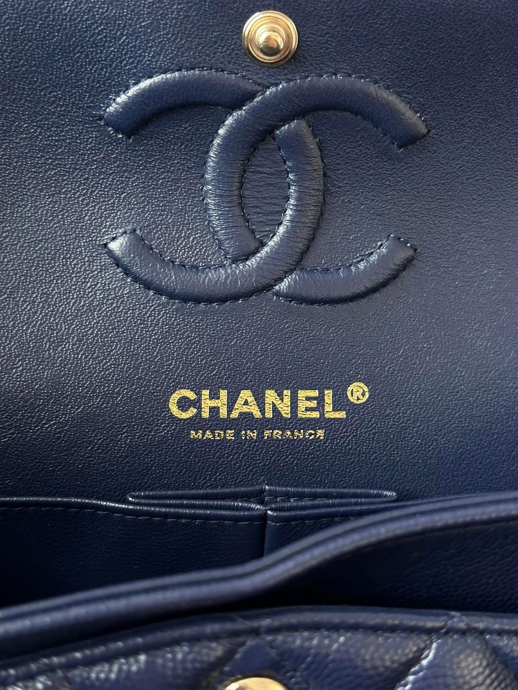 CHANEL 20C Small Navy Caviar LGHW
