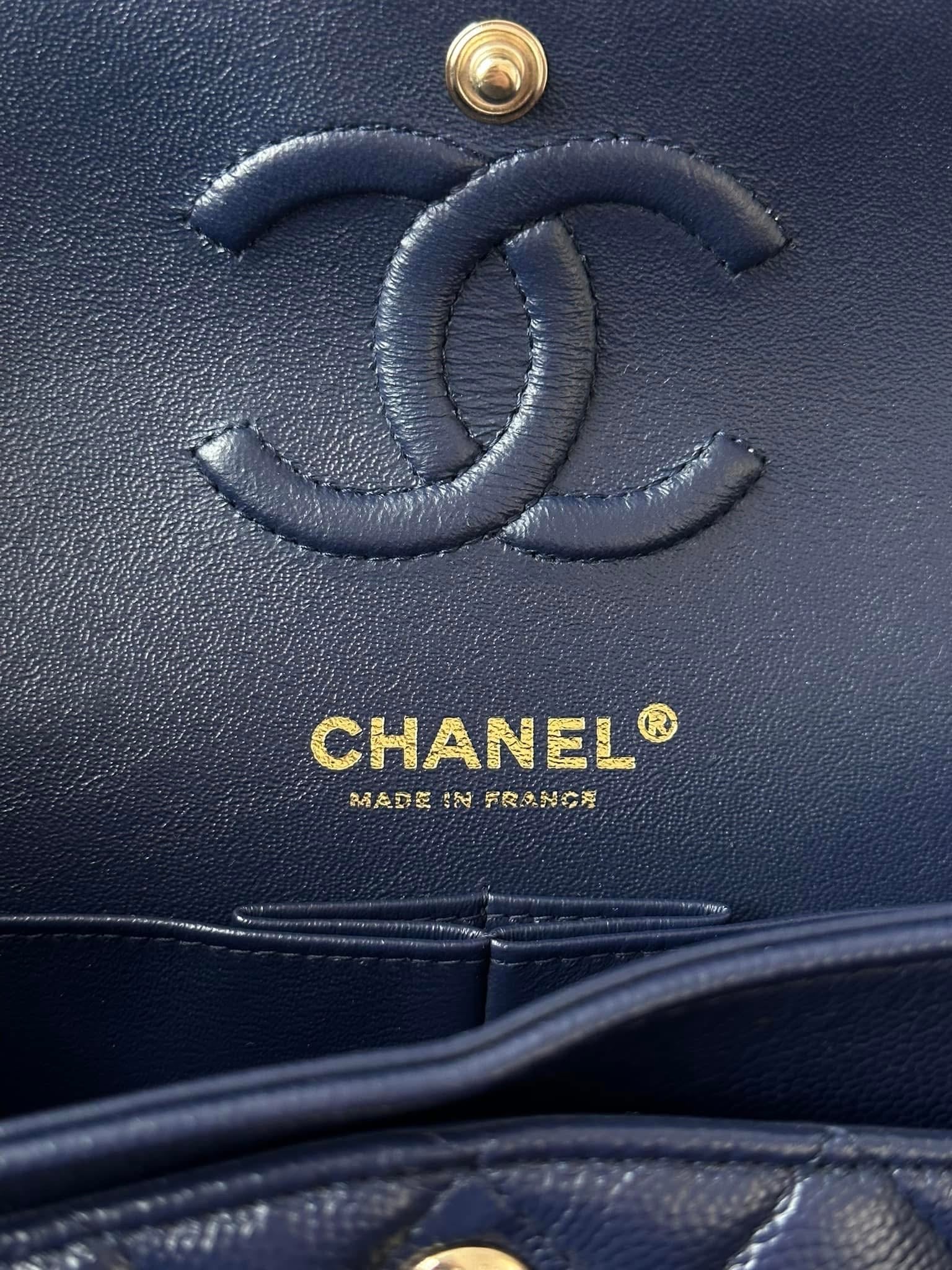 CHANEL 20C Small Navy Caviar LGHW