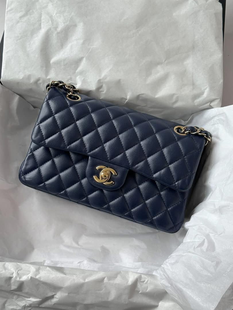 CHANEL 20C Small Navy Caviar LGHW