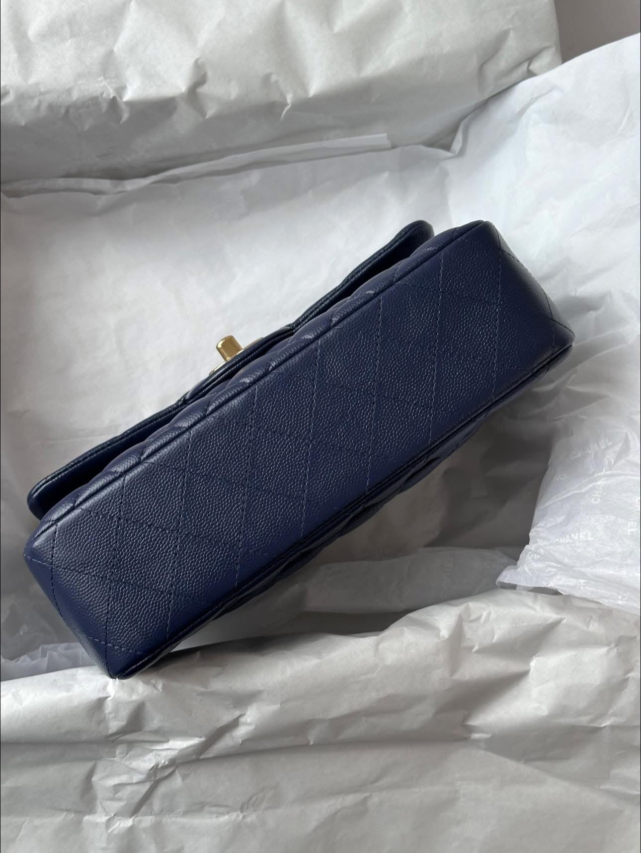CHANEL 20C Small Navy Caviar LGHW