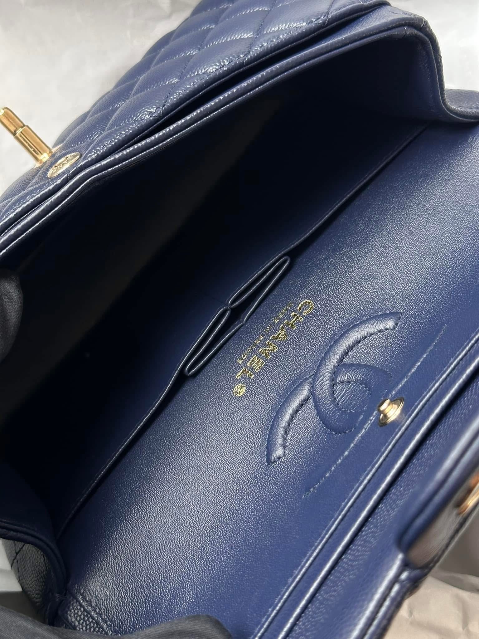 CHANEL 20C Small Navy Caviar LGHW