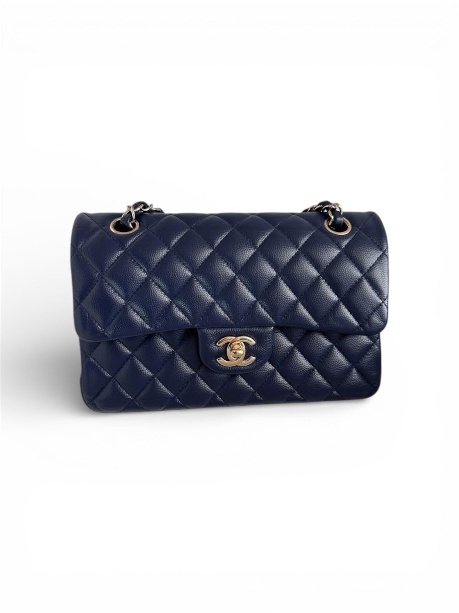 CHANEL 20C Small Navy Caviar LGHW